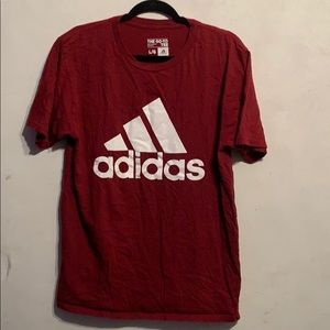 Burgundy Adidas T shirt